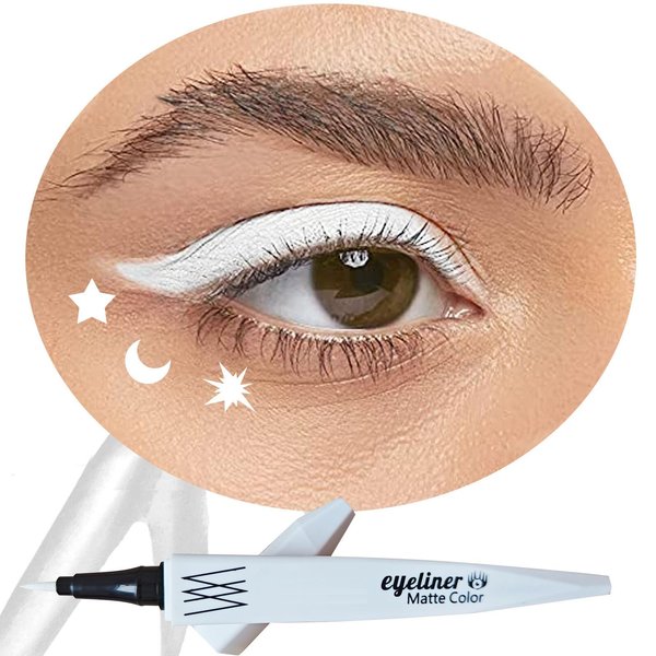 TWLBXMG White Eyeliner Pencil Liquid Waterproof Quick Drying Long Lasting Eye Makeup Color Eyeliner Pen Smudgeproof Longwearing With Ultra-Fine Tip