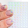 6 Sheets Aurora Chrome Star Nail Stickers 3D Self-Adhesive Holographic Flame Nail Art Stickers Love Heart Flame Butterfly Designs Moon Star Nail Sticker for Women Acrylic Nails Manicure Accessories