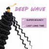 Deep Wave Crochet Hair 24 Inch 2 Packs Ocean Wave Curly Crochet Hair For Black Women Deep Wave Braiding Hair Extensions For For Boho Box Braids (1B, 24inch, 2pack)