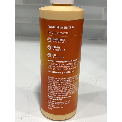 2 Moisture Replenishing Lotion Wellness Collection PUMP 7.8 FL OZ Coconut Water Moisture Replenishing Bath Body Lotion