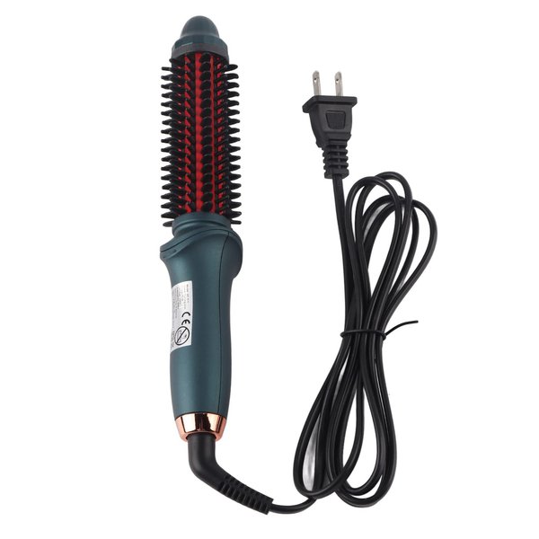 Curling Iron Brush, Electric Hair Curler Portable Travel Hot Curling Wand for Long Hair, Temperature Adjustable Heated Curling Brush for Women