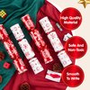 JOYIN 10 Pack Christmas No Snap Party Table Favor with Red & White Snowflake Design, with Party Hat, Joke & Little Gift Inside, for Xmas Gift, Christmas Seasonal Holiday Dinner Traditions
