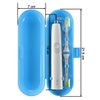 CM 2 Pcs Plastic Travel Case Toothbrush Carrying Case Holder Container Compatible with Oral B Pro, Sonicare and Other Electric Toothbrush (Blue & Pink)