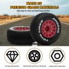 12mm/14mm/17mm Hex RC Wheels and Tires RC Truck Tires 1/10 Scale Tyres Detachable Replacement RC Car Tires for Arrma Senton Tires Slash Tires Axial Redcat Rc4wd Hex (Red)