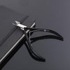 3 Packs Cuticle Cutter Cuticle Nippers Pointed Blade Cuticle Trimmer Stainless Steel Nail Clippers Manicure Tool for Fingernails No Cuticle Pusher (Black)