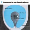 Funbliss Folding Travel Toilet Seat for Toddlers - Portable & Secure Potty Training Seat, Non-Slip Suction Cups, Pinch-Free Design,Blue