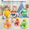 Jyusmile Press and Go Car Toddlers Toys for 1-2 Year Old Boy, 6 Pack Animal Baby Cars Toys for Age 0-2, Infant Push Go Vehicle Toys for 6-9-12-18 Months, First Birthday Gifts for 1-3 Boys Girls