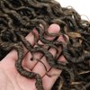 Faux Locs Crochet Hair 18 Inch 8-Pack Goddess Locs Crochet Hair Crochet Boho Braids Curls Crochet Hair Boho Locs Crochet Hair Black Women Human Hair (T/27#)