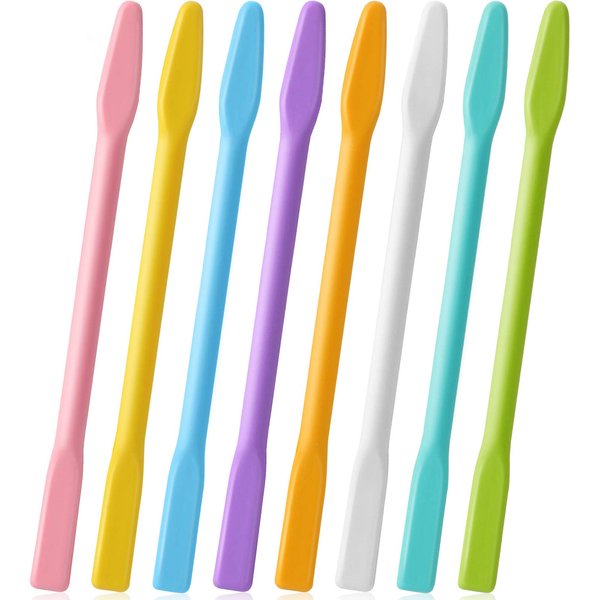 8 Pieces Silicone Stir Stick Facial Mask Stirring Rods Mud Mask Applicator Cosmetic Mask Tools for Facial Mask Mixing and Application, DIY Crafts
