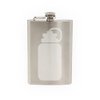 Fitness Gym Art #3 - Water Bottle Hydration Exercise - Etched 8 Oz Stainless Steel Flask