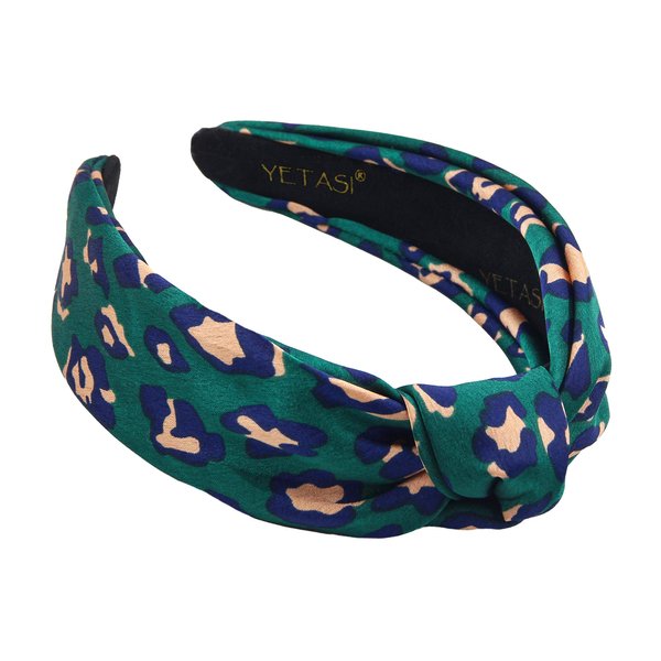 YETASI Leopard Satin Headbands for Women Get Compliments. Head bands for Women's Hair are Chic. Green Knotted Headband for Women is a Classy Cheetah Headband