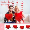 Syhood 4 Pcs Heart Stuffed Plush for Valentine's Day Gifts Plush Figure Toys Red Heart Stuffed Toys Red Heart Pillow for Boys Girls Party Favors Classroom Prizes Birthday Gift(Red)