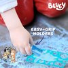 Official Bluey Chalk Art, 5-Pack, Vibrant Sidewalk Chalk For Kids, Includes 5 Chalks, Chalk Holders & Reusable Stencil, Outside Toys for Toddlers 1-3, Bluey Birthday Party Supplies, Bluey Toys