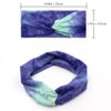 NODG 6 Pieces Tie Dye Headbands for Women Knot Headbands Turban Headbands for Women Fashion Headbands for Women's Hair Wide Boho Knotted Yoga Headband Head Wrap Criss Cross Hair Band for Women