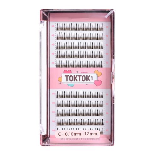 CORINGCO False Eyelashes Actress Eyelash Kit Self Adhesive Eyelashes Individual Eyelashes Partial False Eyelashes Eye Lashes Extension (0.10mm-9mm, 10mm, 11mm, 12mm) (BK 12mm)
