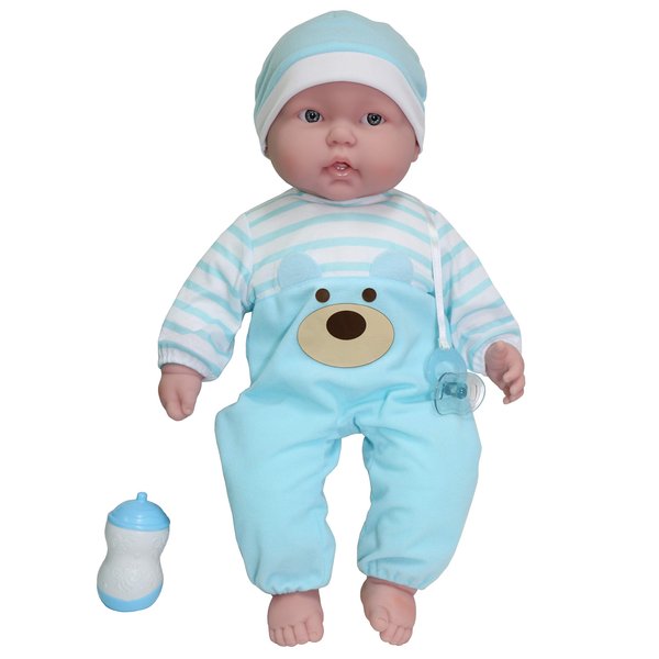 JC Toys Soft and Cuddly 20" Huggable Baby Doll Play Set Lots to Cuddle Babies | Blue | Ages 2+ | Caucasian
