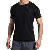 VAYAGER Men's Swim Shirts Rash Guard UPF 50+ T Shirts Quick Dry Loose Fit Water Surfing Shirt(Black-M)