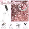 Laza 2 Jars Body Glitter for Valentine’s Day Hair Accessories Iridescent Chunky Sequins with Glitter Glue for Women Makeup Face Paint Festival Rave Outfits Party Costumes - Blooming Rose