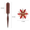 PERFEHAIR Small Round Boar & Nylon Bristle Hair Brush for Blow Drying Beard, Bangs,Short, Thin, Fine Hair, 1.7 Inch, Roll Styling Hairbrush with Natural Wooden Handle for Women & Men
