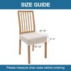 smiry Waterproof Seat Covers for Dining Room Chairs Set of 4, Stretch Jacquard Removable Washable Chair Seat Slipcovers Protector, No Rear Covers, Beige