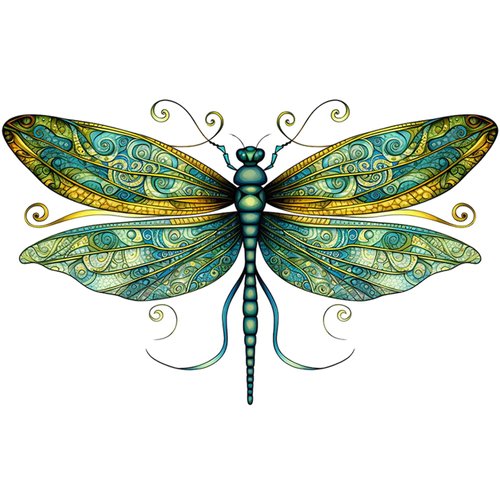 Dopetattoo 6 Pcs Watercolor Dragonfly Temporary Tattoos Hands Party Favors for Kids Fake Tattoos Face Tattoos