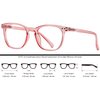 ANDWOOD Blue Light Blocking Glasses Women Men Computer Small Face Frame Bluelight Blocker Teens Square Frame 2 Pack Pink Grey