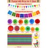 TURNMEON 40Pcs Fiesta Mexican Party Decorations Supplies, Cinco De Mayo Llama Balloons Paper Fans Pom Poms Table Cover Pennant Papel Picado Banner Honeycomb Table Decor Taco Tuesday Dia De Los Muertos