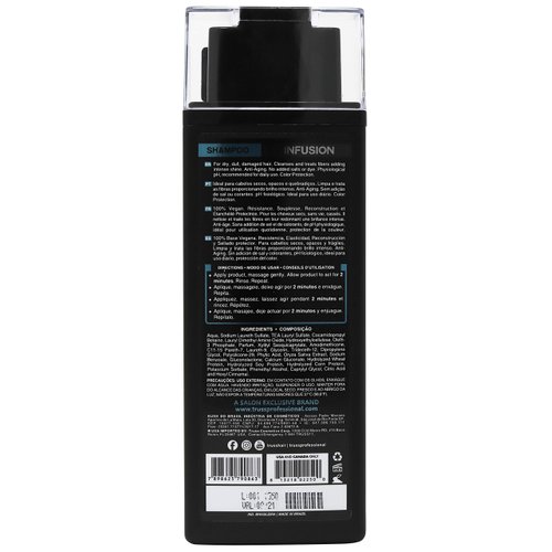 TRUSS Infusion Shampoo for Dry, Dull, Damaged Hair - 100% Vegan Base Keratin & Collagen Anti-aging, Color Safe Shampoo Deeply Hydrates, Protects & Restores for Strong, Soft, Shiny Hair