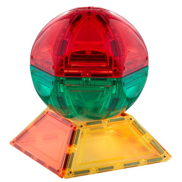 Lean & Grow Toys Magnetic Dome Pack, Magnetic Tile Expansion Dome Building Set, STEM Toys for KidOpen-Ended Play, Educational Toys for Children Ages 3 Years +