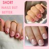 600Pcs Extra Short XXS Square Gel Nail Tips,SINOKAME Small Petite Pre-etched Full Cover Fake Nails for Short Regular Nail Beds, Extra Short Squoval Clear Press on Glue on Acrylic Nails Extension