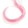 SWACC 12 Pcs Curly Wavy One Color Party Highlights Clip on in Hair Extensions Colored Hair Streak Synthetic Hairpieces (Pink)