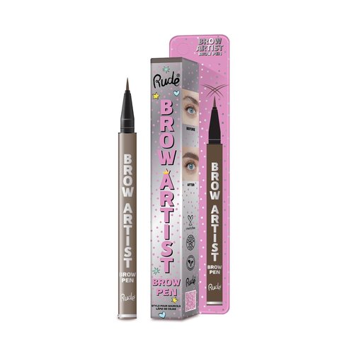 Rude Cosmetics Brow Artist Brow Pen - Neutral Brown for Women - 0.018 oz Brow Pen