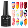 MIZHSE Nail Blooming Gel Nail Polish UV LED Clear Blossom Gel Polish Soak Off Gel for Nail Art Manicure 10ml 0.33 Floz