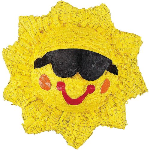 Smiling Sun Pinata, 21 Inch - Includes hanger - Birthday Party Supplies and Decor