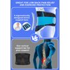 T TIMTAKBO Lower Back Brace Lumbar Support for Lower Back Pain Relief,Women Men Adjustable Flexible Waist Trainer Belt,Sport Girdle for Gym,Lifting,Workout(Black/Blue, L/XL)
