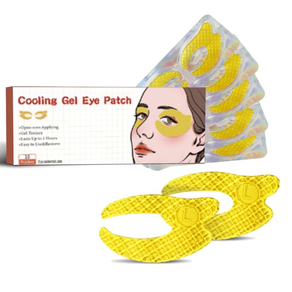 Cooling Gel Eye Patches (10 Pairs) for Puffy Eyes and Dark Circles, Refreshing Eye Masks for Tired Eyes