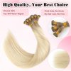 ABH AMAZINGBEAUTY HAIR Sew in Rooted Hand Tied Weft Hair Extensions, Weft Hair Extensions Human Hair Weave in Extensions for Women, Platinum Blonde With Ash Brown Base Color R8-60, 50 Gram, 20 Inch
