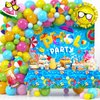 Winrayk Pool Party Decorations Summer Beach Birthday Supplies Kids Pool Balloon Arch Backdrop Tablecloth Foil Balloon, Hawaiian Luau Tropical Teen Adult Beach Swimming Pool Birthday Party Decorations