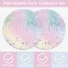 40pcs Iridescent Diamond birthday Party Supplies,include 20 dessert plate, 20 Napkin,For boys and girls birthday party supplies，Used for holiday birthday Party Decoration (Iridescent Diamond)