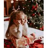 Hapdoo 2Pcs Christmas Reindeer Ponytail Bun Holder, Metal Banana Clips Hair Strong Hold Decorative Hair Claw Clips for High Ponytail, Xmas Hair Jaw Clips Barrettes Styling Accessories for Women Girls