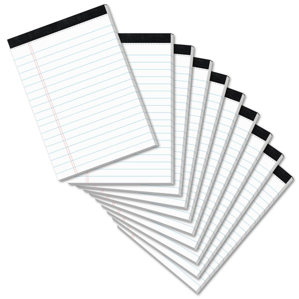 10 Pads Legal Pads 4x6 Inch Lined Ruled Perforated Writing Pad Small Notepads for Grocery List Shopping List To-Do List Narrow Rule Pad (30-Sheet/Pads) College Ruled Memo Pad Scratch Pad Lined Note