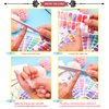 JERCLITY 440 Pieces 20 Sheets Toenail Stickers for Women Nail Art Wraps Toe Nail Stickers Nail Wraps for Toes Nail Polish Strips Nail Polish Stickers for Toenails Color Strips