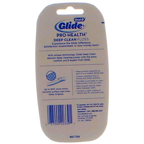 Oral-B Glide Pro-Health Deep Clean Dental Floss, Cool Mint, 40 m, Pack of 2