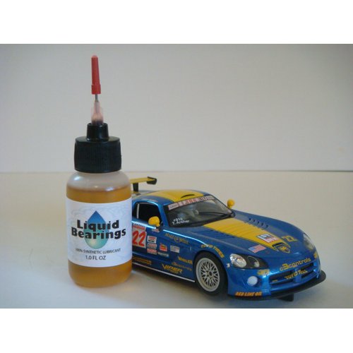 Liquid Bearings, 100%-Synthetic Oil for All 1/32 Scale Slot Cars, Makes Cars Faster!!