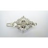 Generic Two small tiny silver diamond shape crystal hair pin clip barrettes fine hair, 8, Clear