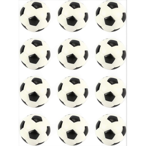 Set of 12 Squeeze Foam 2.5" Soccer Balls, Perfect for Stress Relieving, Sports Playsets Add On