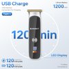 JAMAKY Cordless Hair Clippers for Men: Professional, Zero Gapped, LED Display, Stainless Steel Electric Trimmer with USB, 4 Combs