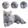 Gadpiparty Stuffed Cats Plush Cat Doll, Realistic Soft Plush Cat Toy for Kids Adults Boys and Girls, Stuffed Animals Cat Doll for Kids Birthday Gift (Grey, 12 Inch) Cat Stuffed Animals