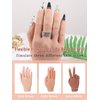 Silicone Practice Hand for Acrylic Nails with Stand Bracket, Flexible Bendable Nail Training Hand Technician Manicure Supply, Reusable Mannequin Hands for Nails Practice(Right Hand,Ivory White)