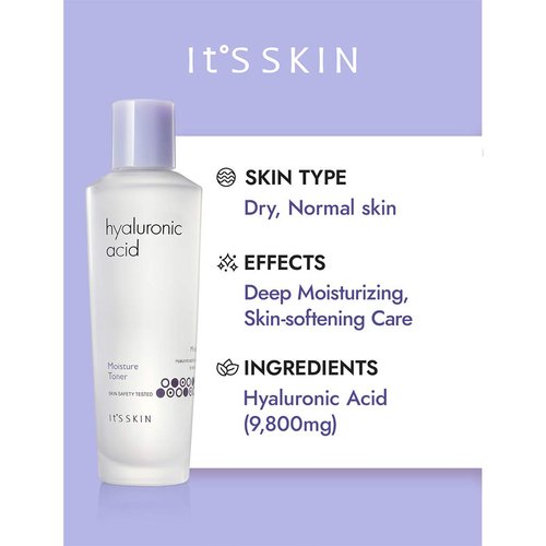 It’S Skin Hyaluronic Acid Moisture Toner - Korean Toner for Face | Korean Moisturizer Facial Toner - Hydrating Toner for Face | Hyaluronic Acid Moisturizer for Face Toner for Men & Women (5.97fl oz)
